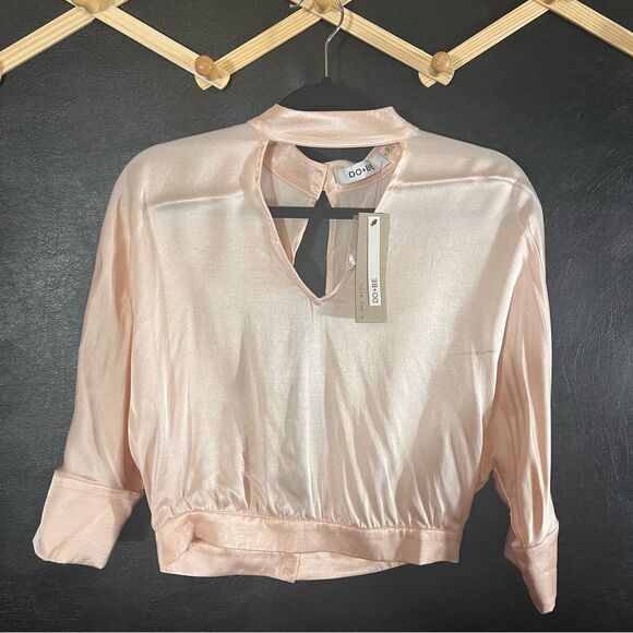 Do‎ + Be Pale Pink Crop Blouse Size Small - Picture 1 of 11